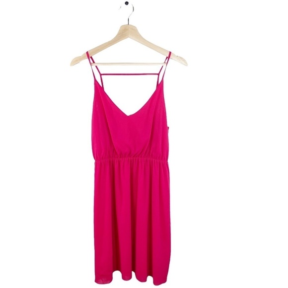 Alice + Olivia Arlen Pink Open Back Mini Sleeveless Dress Silk Blend - Picture 3 of 9